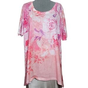 Rhinestone Embellished Tee Size XXXL